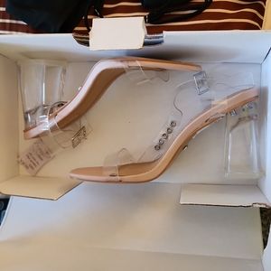 Transparent block heel